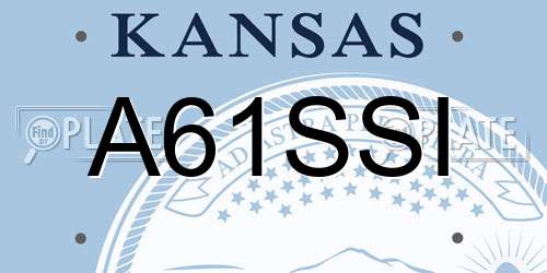 A61SSI Kansas License Plate