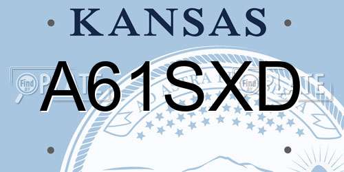 A61SXD Kansas License Plate