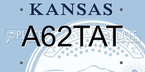 A62TAT Kansas License Plate