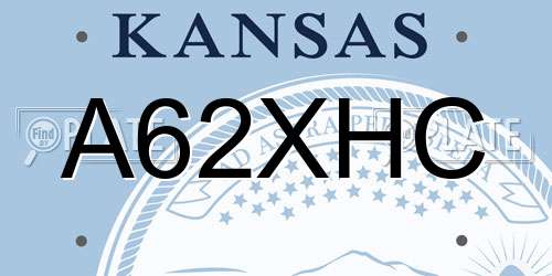 A62XHC Kansas License Plate