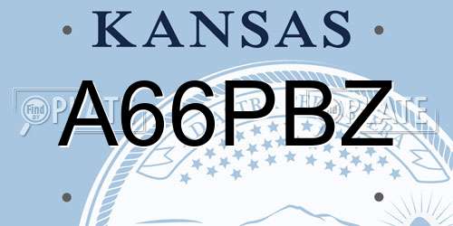 A66PBZ Kansas License Plate