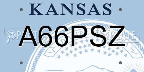 A66PSZ Kansas License Plate