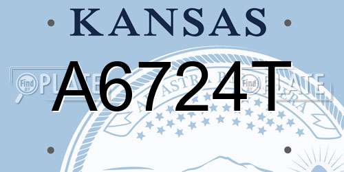 A6724T Kansas License Plate