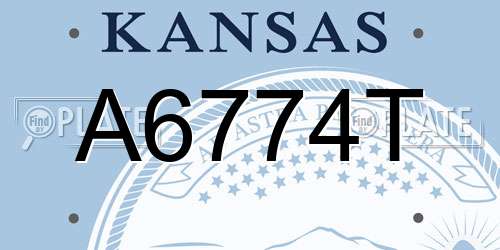 A6774T Kansas License Plate