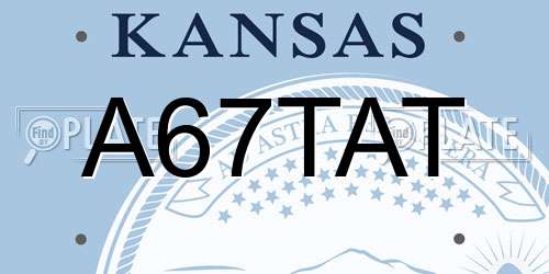 A67TAT Kansas License Plate