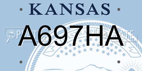 A697HA Kansas License Plate