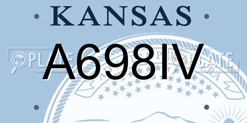 A698IV Kansas License Plate
