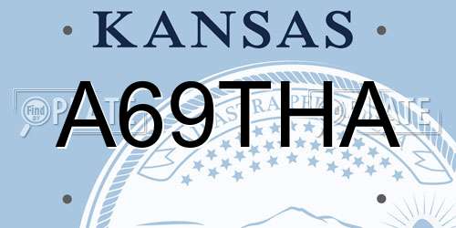 A69THA Kansas License Plate