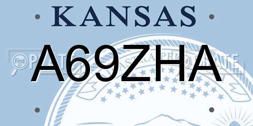 A69ZHA Kansas License Plate