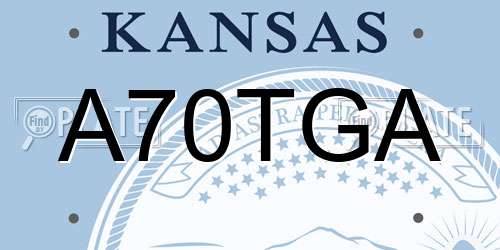 A70TGA Kansas License Plate