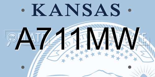A711MW Kansas License Plate