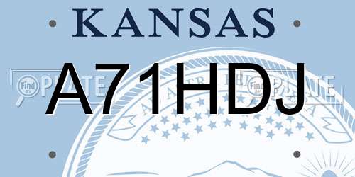 A71HDJ Kansas License Plate