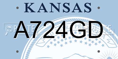 A724GD Kansas License Plate