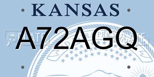 A72AGQ Kansas License Plate