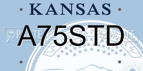 A75STD Kansas License Plate
