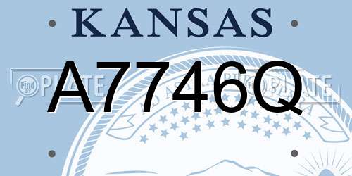 A7746Q Kansas License Plate