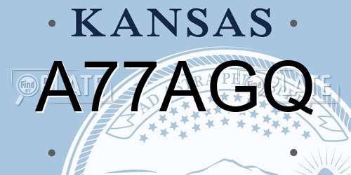 A77AGQ Kansas License Plate