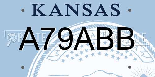A79ABB Kansas License Plate
