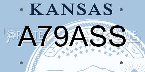 A79ASS Kansas License Plate
