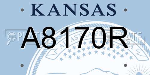 A8170R Kansas License Plate