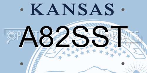 A82SST Kansas License Plate