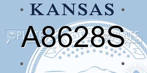 A8628S Kansas License Plate