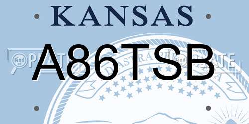 A86TSB Kansas License Plate