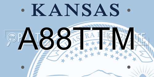A88TTM Kansas License Plate
