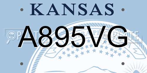 A895VG Kansas License Plate