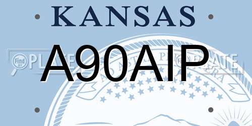 A90AIP Kansas License Plate