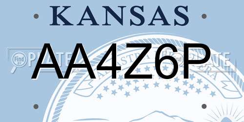 AA4Z6P Kansas License Plate