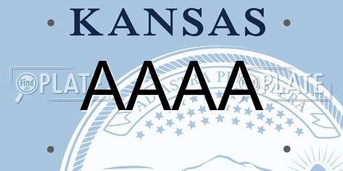 AAAA Kansas License Plate