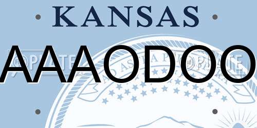 AAAODOO Kansas License Plate