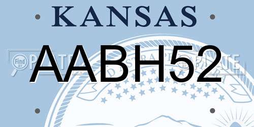 AABH52 Kansas License Plate