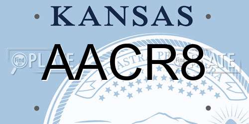 AACR8 Kansas License Plate