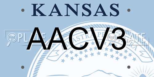 AACV3 Kansas License Plate