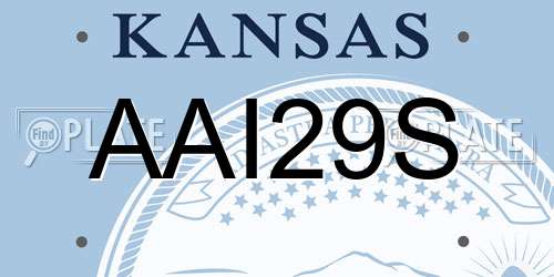 AAI29S Kansas License Plate