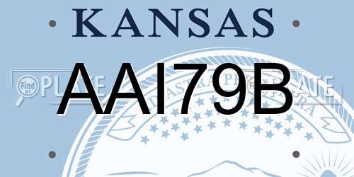 AAI79B Kansas License Plate