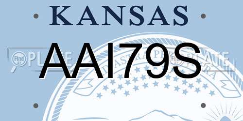 AAI79S Kansas License Plate