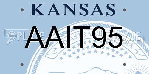 AAIT95 Kansas License Plate