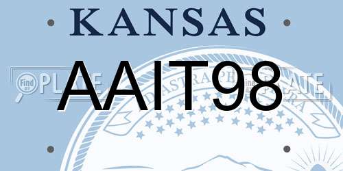 AAIT98 Kansas License Plate