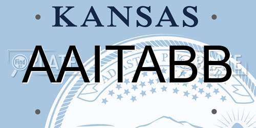 AAITABB Kansas License Plate