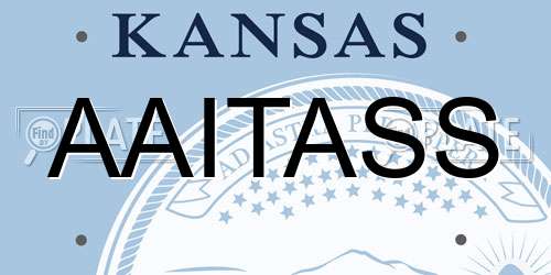 AAITASS Kansas License Plate