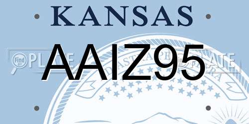AAIZ95 Kansas License Plate