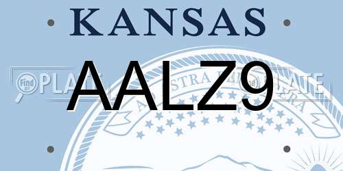 AALZ9 Kansas License Plate