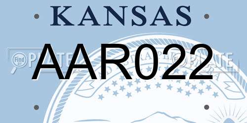 AAR022 Kansas License Plate