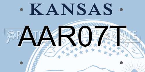 AAR07T Kansas License Plate