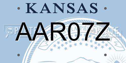 AAR07Z Kansas License Plate