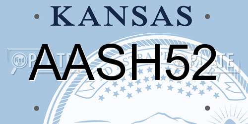 AASH52 Kansas License Plate