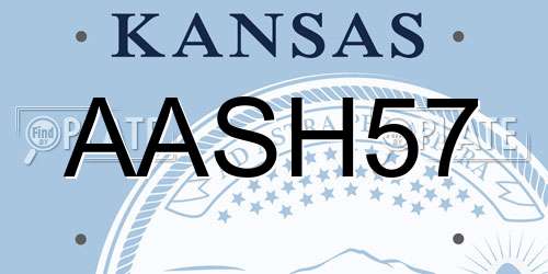 AASH57 Kansas License Plate